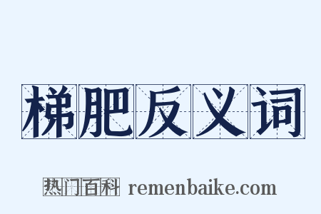 梯肥反义词是什么意思的图片